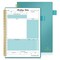 Meeting Notebook with Action Items Project Planner for Note Taking Office and Business Agenda Organizer for Men and Women 160 Pages 7 x 10 Inches Teal